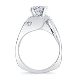 Curved Trim Engagement Ring