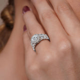 Moissanite Baguette Ring