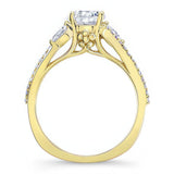 Curved Split Shank Diamond Ring