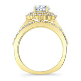 Starburst Moissanite Bridal Set With Two Bands