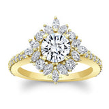 Marquise Halo Engagement Ring