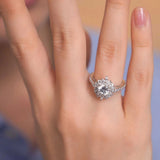 Marquise Halo Engagement Ring