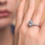 Marquise Halo Engagement Ring