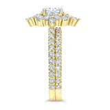 Marquise Halo Wedding Set