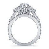 Marquise Halo Wedding Set