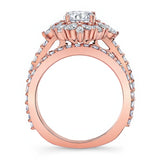 Marquise Halo Wedding Set