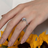 Modern Bypass Engagement Ring