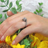 Black Diamond Accent Princess Cut Bypass Ring