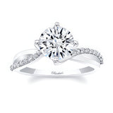 2 Carat Twisted Moissanite Engagement Ring