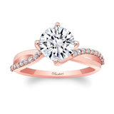 2 Carat Twisted Moissanite Engagement Ring