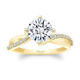 2 Carat Twisted Moissanite Engagement Ring