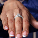 3 Stone Radiant Cut Engagement Ring