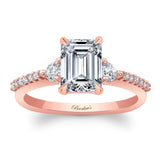 3 Stone Emerald Cut Engagement Ring