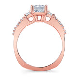 3 Stone Princess Cut Engagement Ring