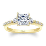 3 Stone Princess Cut Engagement Ring