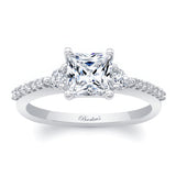 3 Stone Princess Cut Engagement Ring
