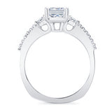3 Stone Princess Cut Engagement Ring