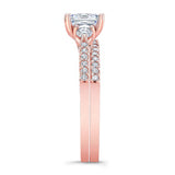 3 Stone Princess Cut Wedding Set