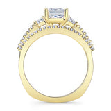 3 Stone Princess Cut Wedding Set