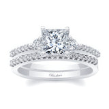 3 Stone Princess Cut Wedding Set