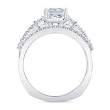 3 Stone Princess Cut Wedding Set