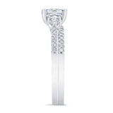 3 Stone Princess Cut Wedding Set