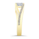 Princess Cut Pave Ring