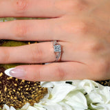 Princess Cut Pave Ring