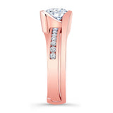 Half Bezel Moissanite Interlocking Bridal Set