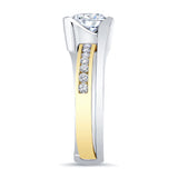 Half Bezel Moissanite Interlocking Bridal Set