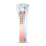 Half Bezel Moissanite Interlocking Bridal Set