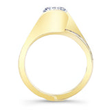 Half Bezel Moissanite Interlocking Bridal Set