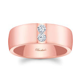 Mens 8mm 2 Diamond Band