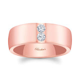 Mens 8mm 2 Diamond Band