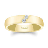 Mens 5mm Diagonal 2 Diamond Band