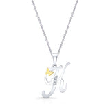 K Initial Necklace