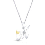 M Initial Necklace