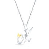 M Initial Necklace