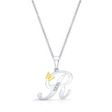 R Initial Necklace