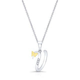 V Initial Necklace