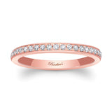 2mm One Row Domed Diamond Wedding Band