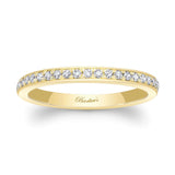 2mm One Row Domed Diamond Wedding Band