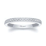 2mm One Row Domed Diamond Wedding Band