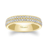 4mm Two Row Domed Diamond Wedding Band