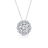 1 Carat Halo Lab Grown Diamond Necklace