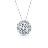 1 Carat Halo Lab Grown Diamond Necklace