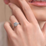 2 Carat Moissanite Hidden Halo Ring