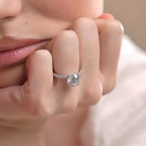 2 Carat Moissanite Hidden Halo Ring