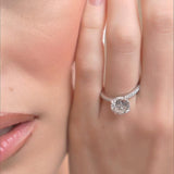 2 Carat Moissanite Hidden Halo Ring