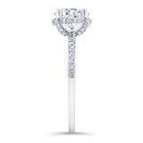 2 Carat Moissanite Hidden Halo Ring